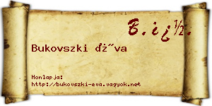 Bukovszki Éva névjegykártya